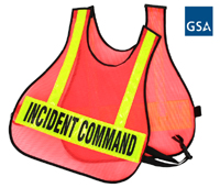 Mesh Incident Command Vest w/ Reflective Stripe